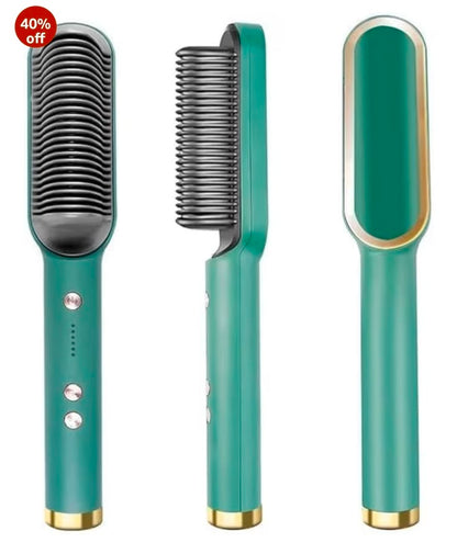 2 in 1 Electric Hair Straightener Curle heating style comb