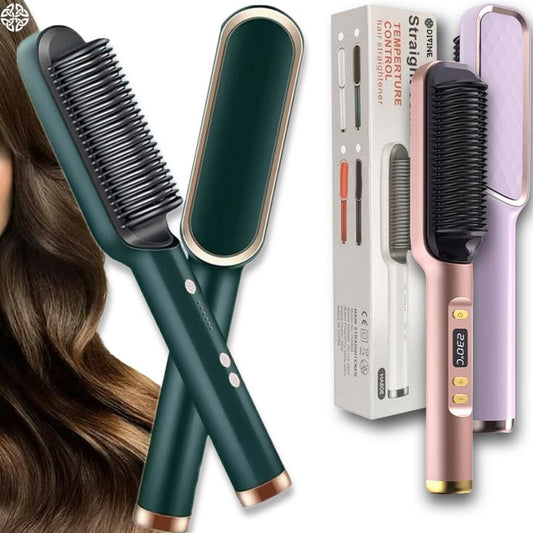 2 in 1 Electric Hair Straightener Curle heating style comb