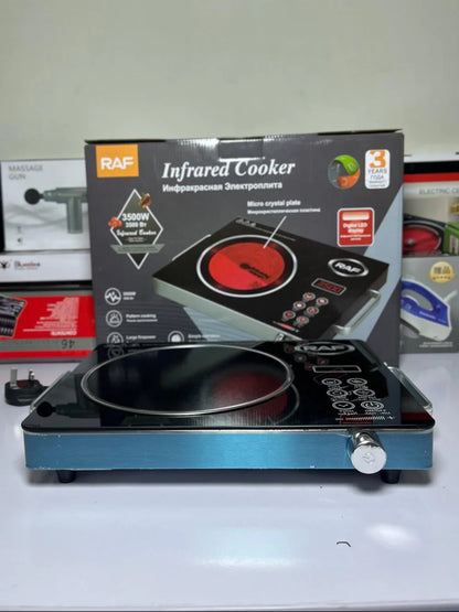 RAF 3500W Infrared Electric Stove – Ultra-Fast Heating | Energy Efficient | Smokeless Cooking